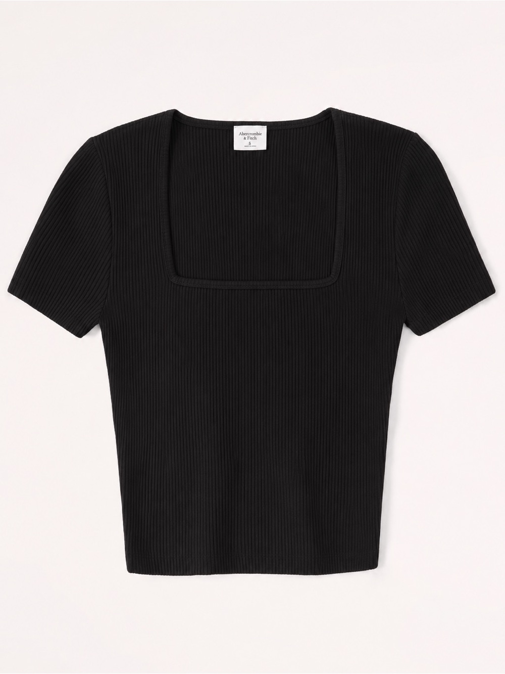 Abercrombie & Fitch Ottoman Squareneck Sweater Tee Black Size M